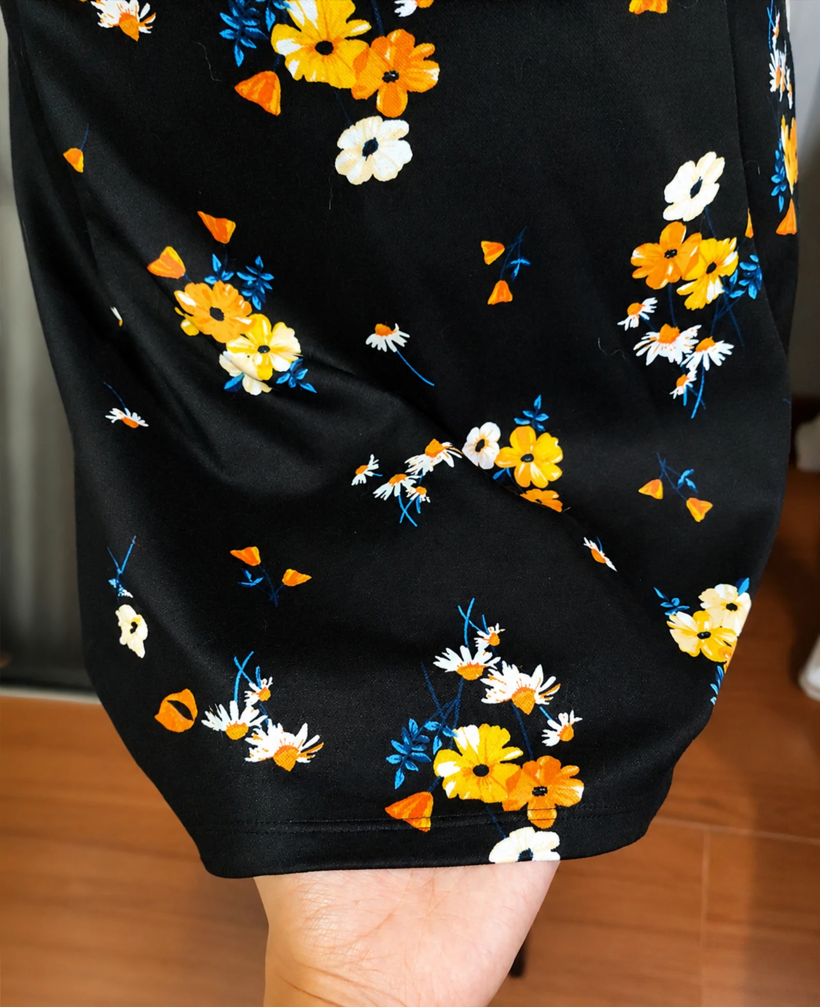 Vestido Floral Divided H&M Talla S (36) – Negro | Ideal para Verano – photo 5